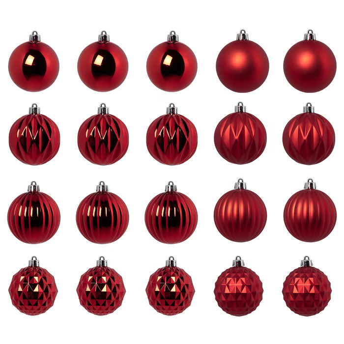 IKEA VINTERFINT , bauble red, 7 cm (2 ¾ ")