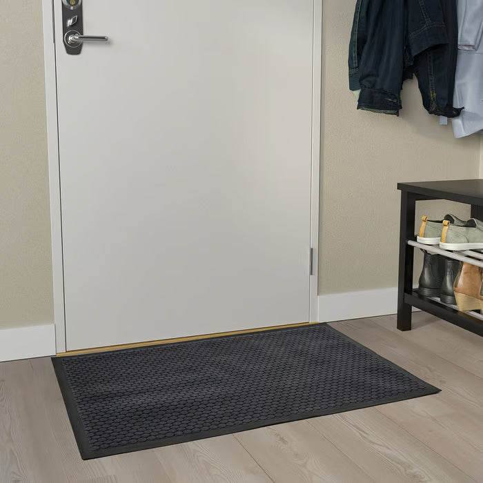 IKEA VATTENVERK Door mat, indoor, dark grey, 60x90 cm (2 ' 0 "x2 ' 11 ")