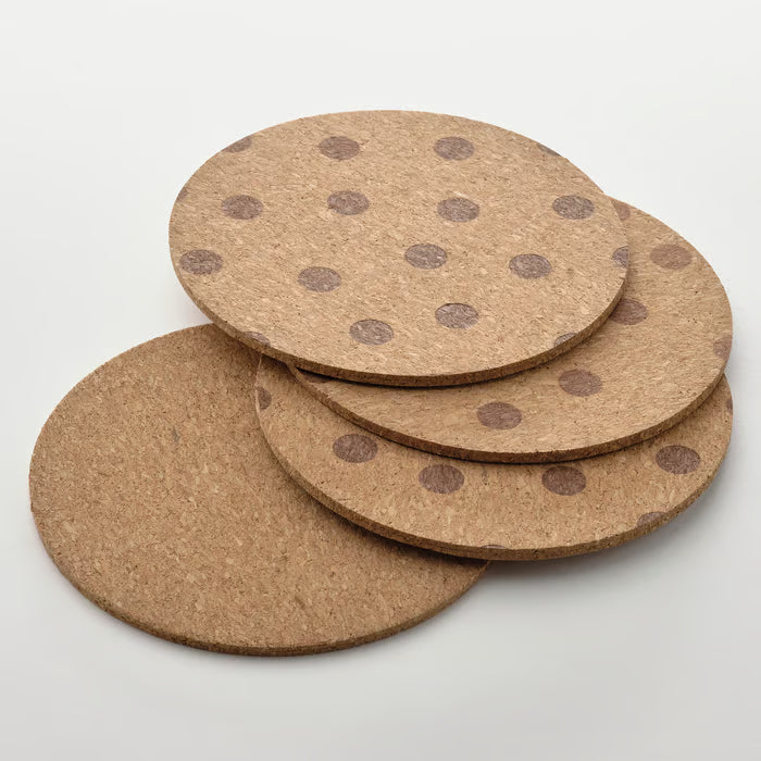 IKEA SOLABBORRE Coaster, cork/dotted, 10 cm (4 ")