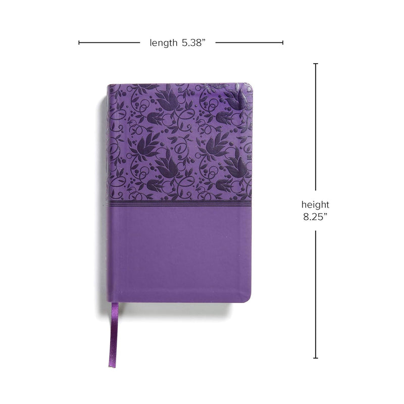 KJV Large Print Personal Size Reference Bible, Purple LeatherTouch, Indexed by Holman Bible Staff