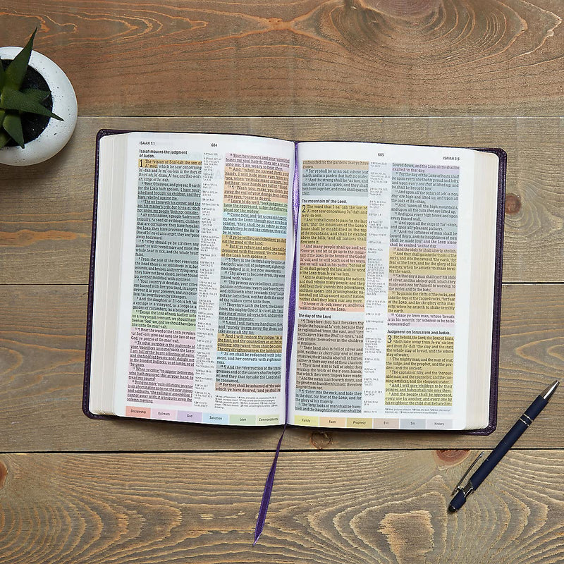 KJV Rainbow Study Bible, Purple LeatherTouch by Holman Bible Publishers