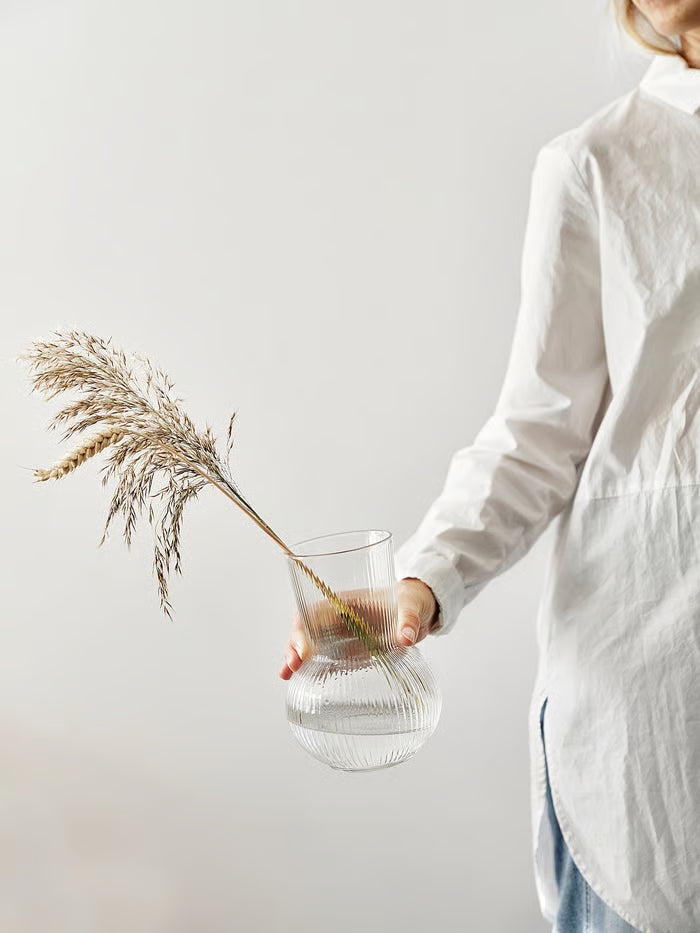 IKEA PADRAG Vase, clear glass, 17 cm (6 ¾ ")