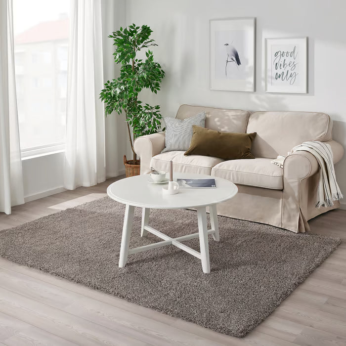 IKEA VINDEBÄK Rug, high pile, light beige, 160x230 cm (5 ' 3 "x7 ' 7 ")
