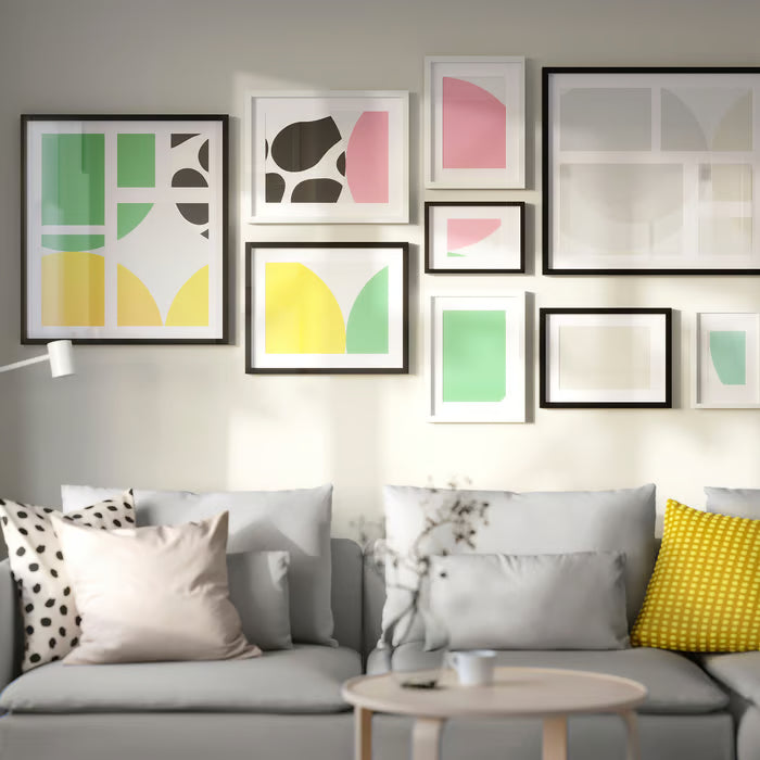 IKEA RÖDALM Frame for 5 pictures, black, 64x71 cm (25 ¼x28 ")