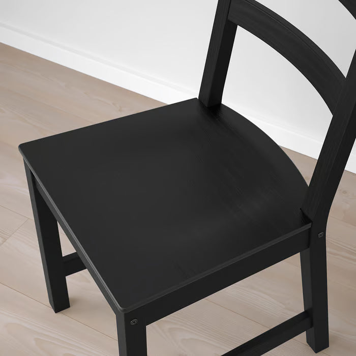 IKEA SKOGSTA / NORDVIKEN Table and 6 chairs, acacia/black, 235x100 cm (92 1/2x39 3/8 ")