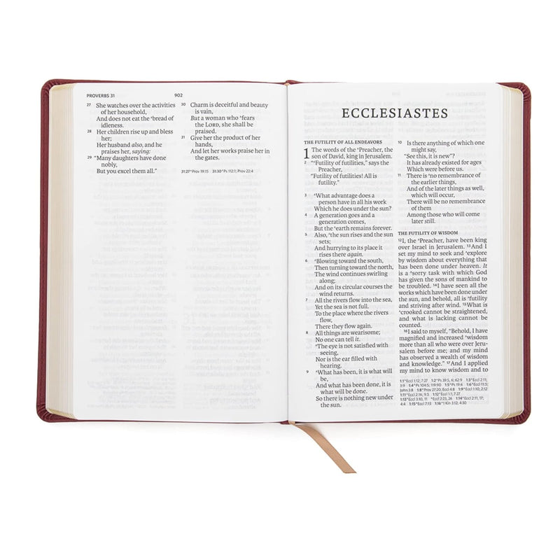 NASB Super Giant Print Reference Bible, Burgundy Leathertouch by Broadman & Holman Publishers
