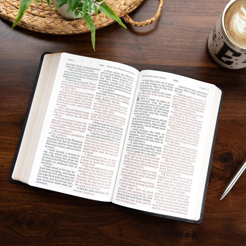 KJV Personal Size Giant Print Bible, Black Genuine Leather by Holman Bible Publishers