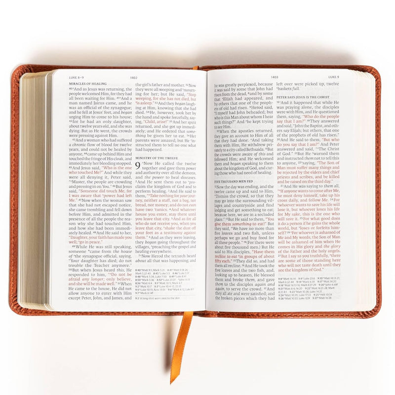 NASB Large Print Compact Reference Bible, Burnt Sienna Leathersoft by Holman Bible Publishers
