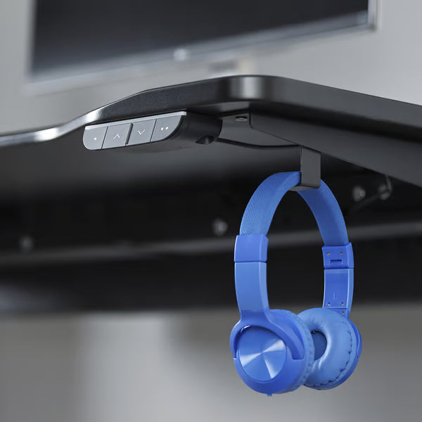 IKEA UTMANING Gaming desk sit/stand, electric/black, 120x80 cm (47 1/4x31 1/2 ")