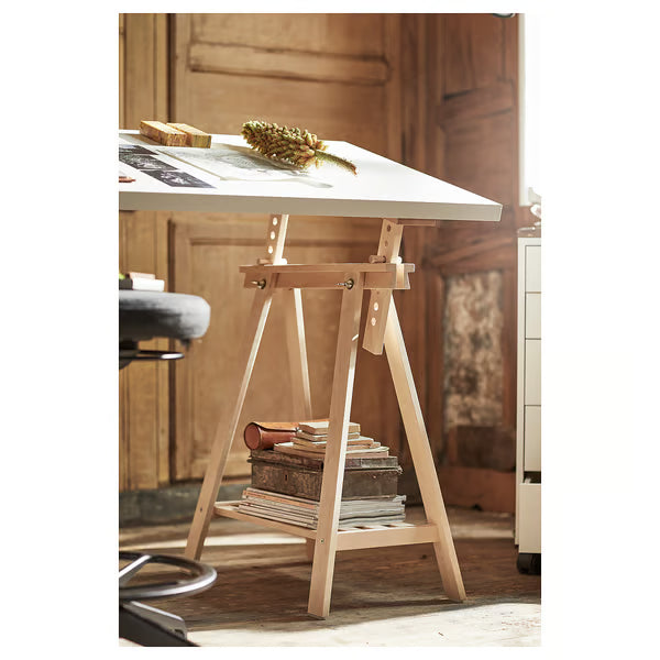 IKEA MITTBACK Trestle, birch, 58x70/93 cm (22 7/8x27 1/2/36 5/8 ")