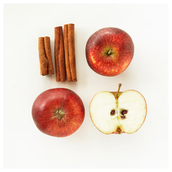 IKEA VINTERFINT Scented candle in metal tin, apple-shaped/Apple and cinnamon red, 24 hr