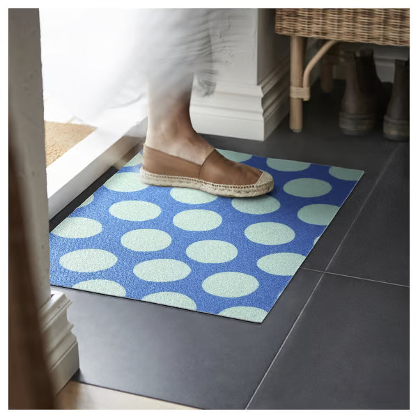 IKEA KÖRFÄLTSPIL Door mat, blue green/circle pattern, 40x60 cm (1 ' 4 "x2 ' 0 ")