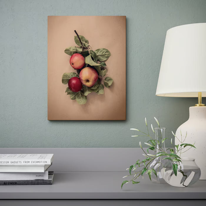 IKEA PJÄTTERYD Picture, leaves with apples, 30x40 cm (11 ¾x15 ¾ ")