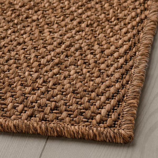 IKEA LYDERSHOLM Rug flatwoven, in/outdoor, medium brown, 80x150 cm (2 ' 7 "x4 ' 11 ")