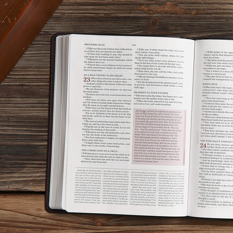 KJV Spurgeon Study Bible, Black Genuine Leather by Holman Bible Staff