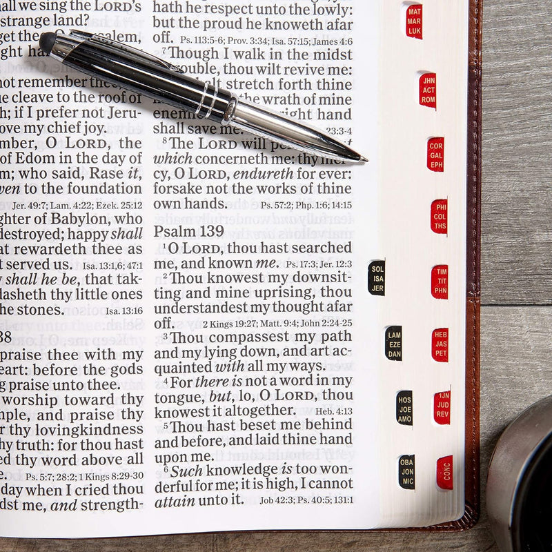 KJV Super Giant Print Reference Bible, Saddle Brown LeatherTouch, Indexed by Holman Bible Staff