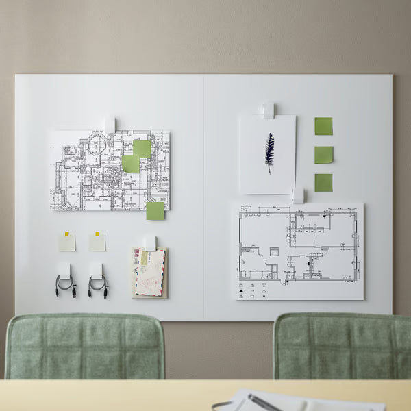 IKEA MITTZON Whiteboard/noticeboard, white, 84x110x2 cm (33 1/8x43 1/4x3/4 ")