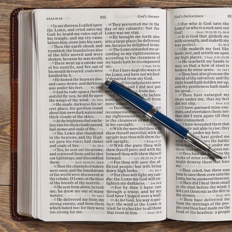 KJV Giant Print Reference Bible, Saddle Brown Leather Touch by Holman Bible Publishers