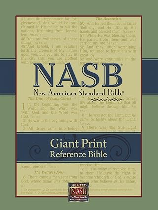 NASB Giant Print Reference Bible – Burgundy Leathertouch by Holman Bible Publishers