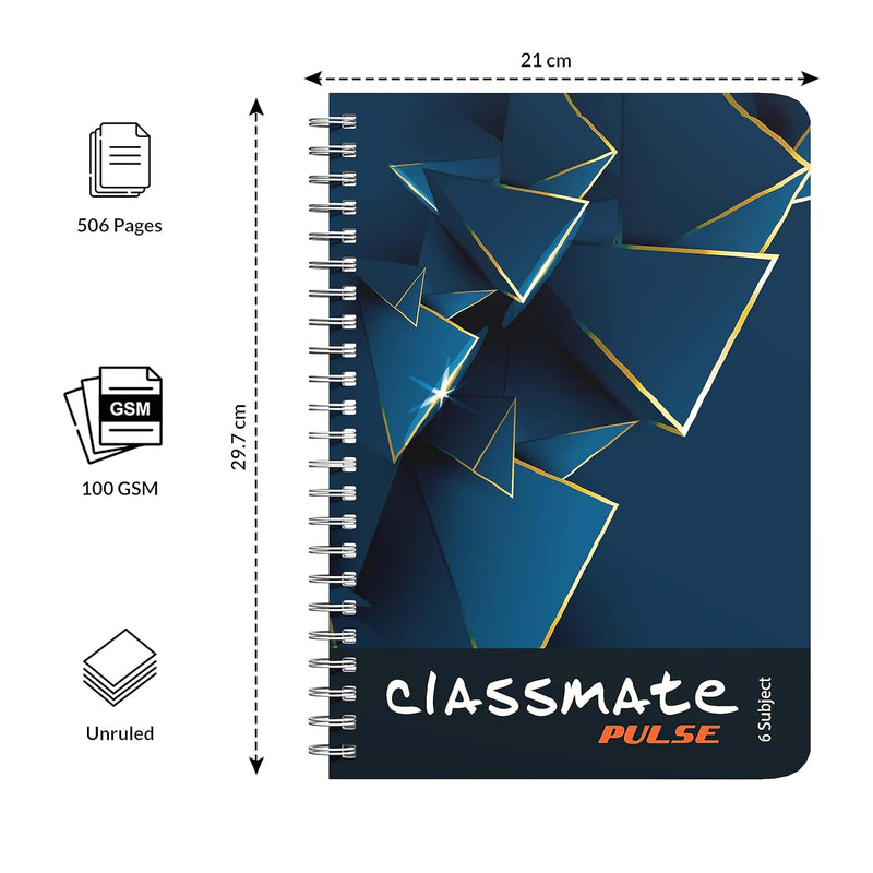 ITC Classmate Pulse 6 Subject Spiral Notebook