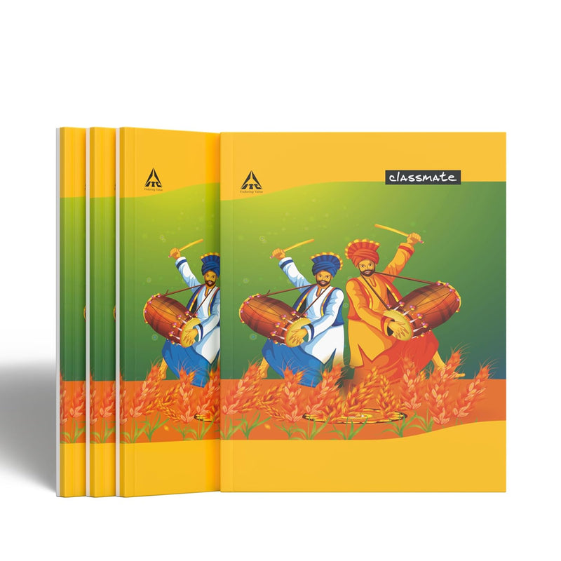 Classmate Longbook - Single Line, 344 Pages, 297mm x 210mm, Pack of 4 Visit the Classmate Store