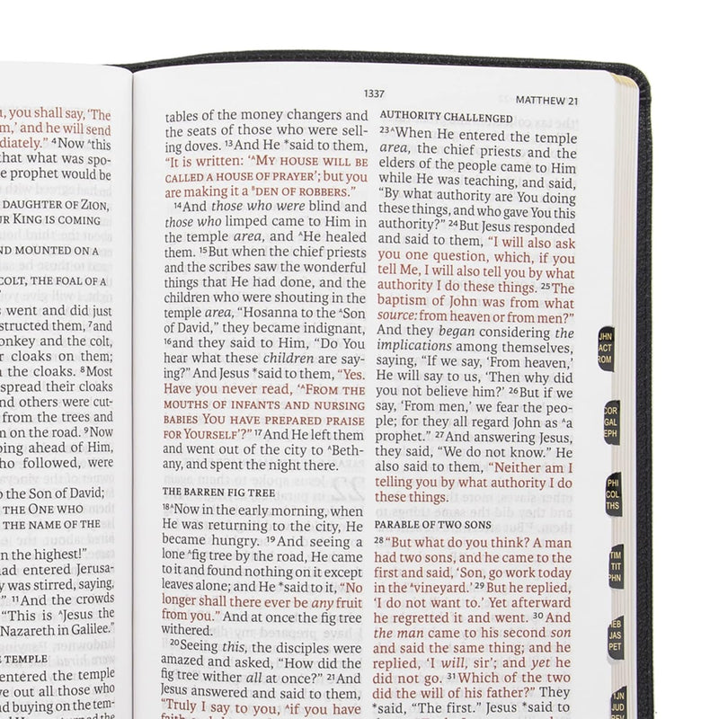 NASB Super Giant Print Reference Bible – Black Genuine Leather, Indexed by Holman Bible Publishers