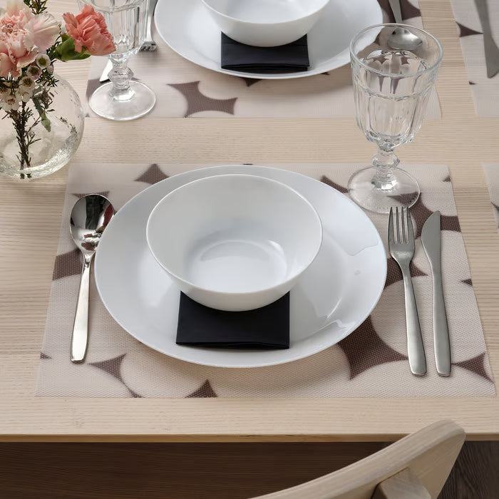 IKEA VARKLYNNE Place mat, patterned black/white, 36x29 cm (14 ¼x11 ½ ")