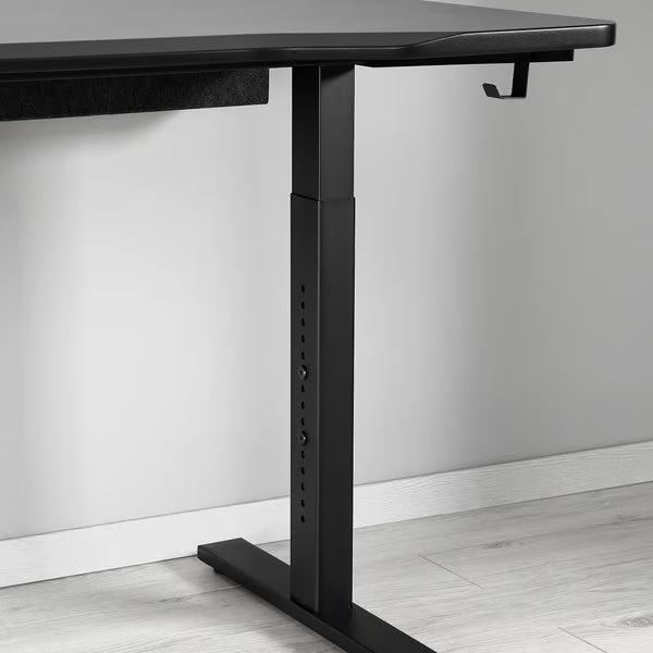 IKEA UTMANING Gaming desk, black, 160x80 cm (63x31 1/2 ")