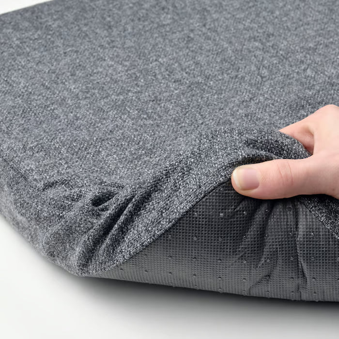 IKEA AKERVINDEFLY Chair cushion, grey, 39/35x37x5 cm (15/14x15x2 ")