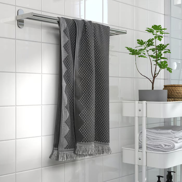 IKEA FJÄLLSTARR Bath towel, dark grey, 70x140 cm (28x55 ")