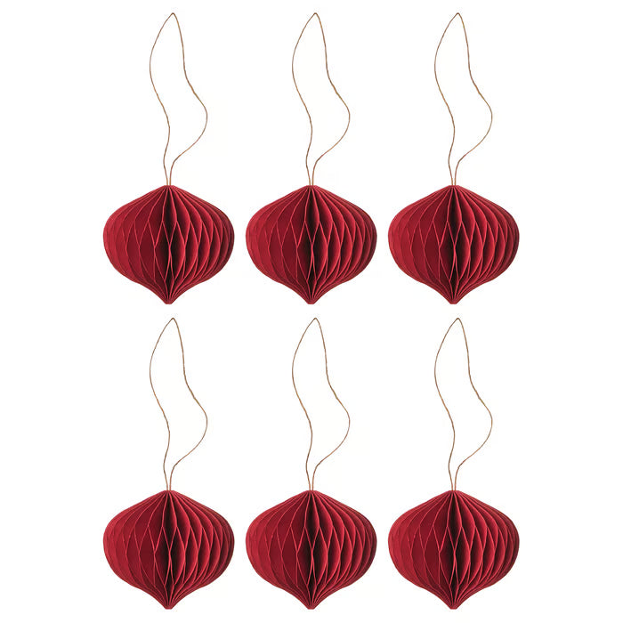 IKEA VINTERFINT Tree ornament, bauble dark red, 6 cm (2 ¼ ")