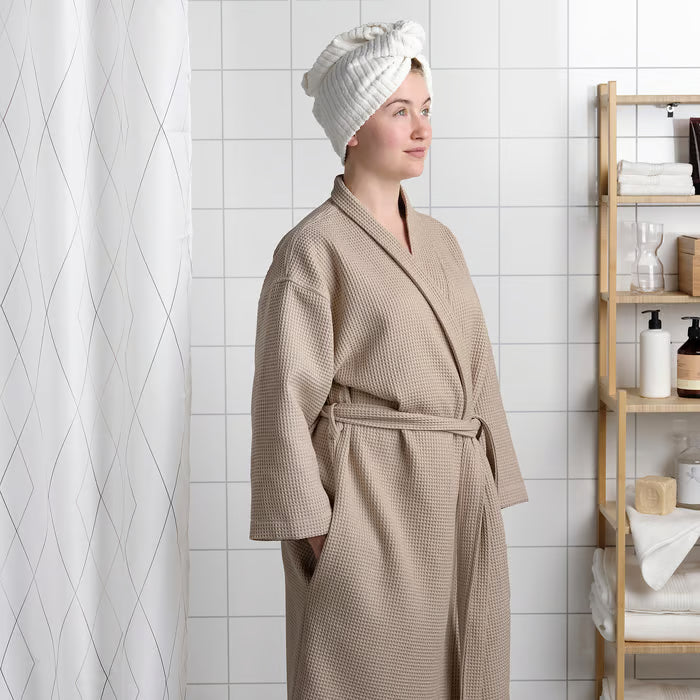 IKEA BJALVEN Bath robe, beige, S/M