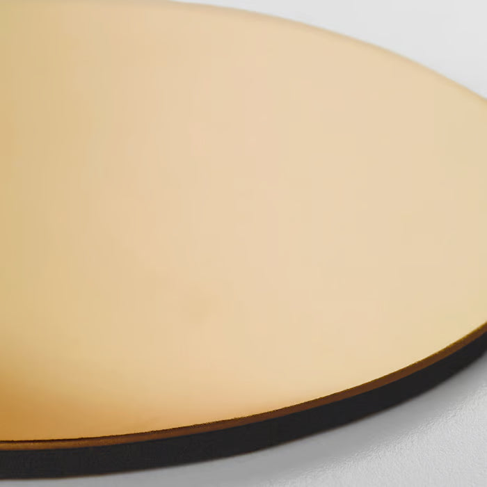 IKEA GLATTIS Coasters with holder, brass-colour, 8.5 cm (3 ")