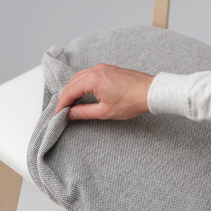 IKEA LISABO / LISABO Table and 4 chairs, ash/Tallmyra white/black, 140x78 cm (55 1/8x30 3/4 ")