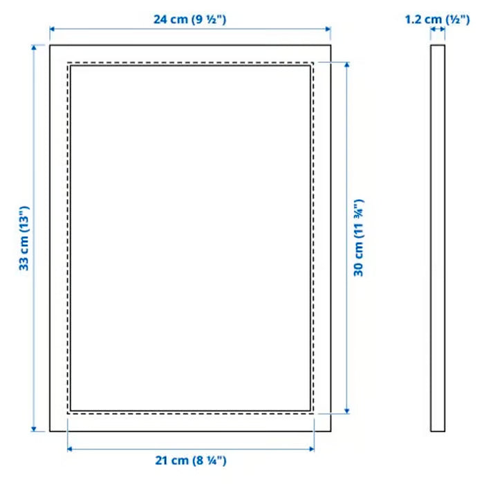 IKEA FISKBO Frame, light grey-green, 21x30 cm (8 ¼x11 ¾ ")