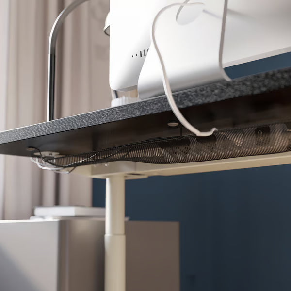 IKEA IDASEN Desk, black/beige, 120x70 cm (47 1/4x27 1/2 ")