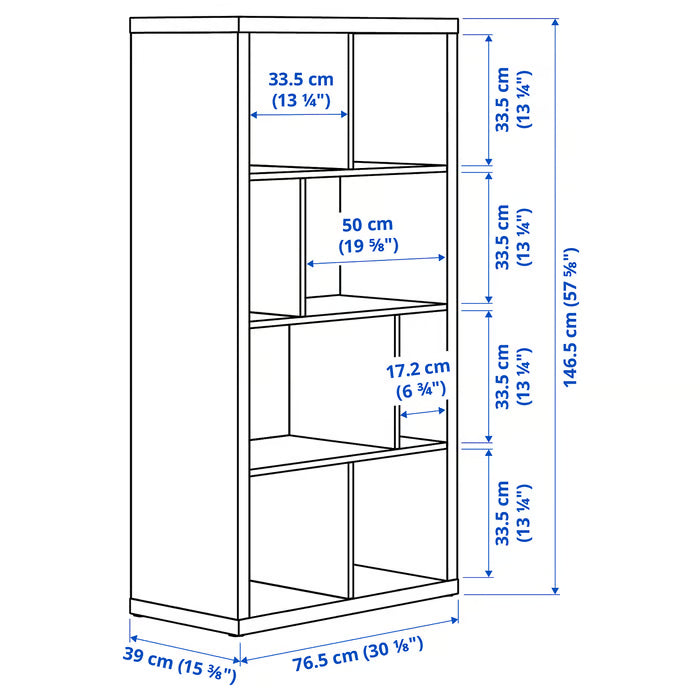 IKEA KALLAX Shelving unit, dark green, 147x77 cm (57 5/8x30 1/8 ")