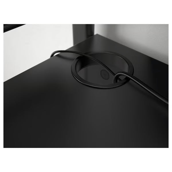 IKEA FREDDE Gaming desk, black, 140/185x74x146 cm (55 1/8/72 7/8x29 1/8x57 1/2 ")