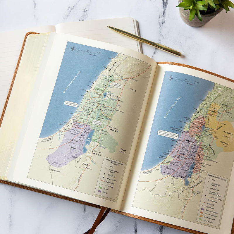 KJV Notetaking Bible, Large Print Edition, Camel Leather Touch by Holman Bible Publishers