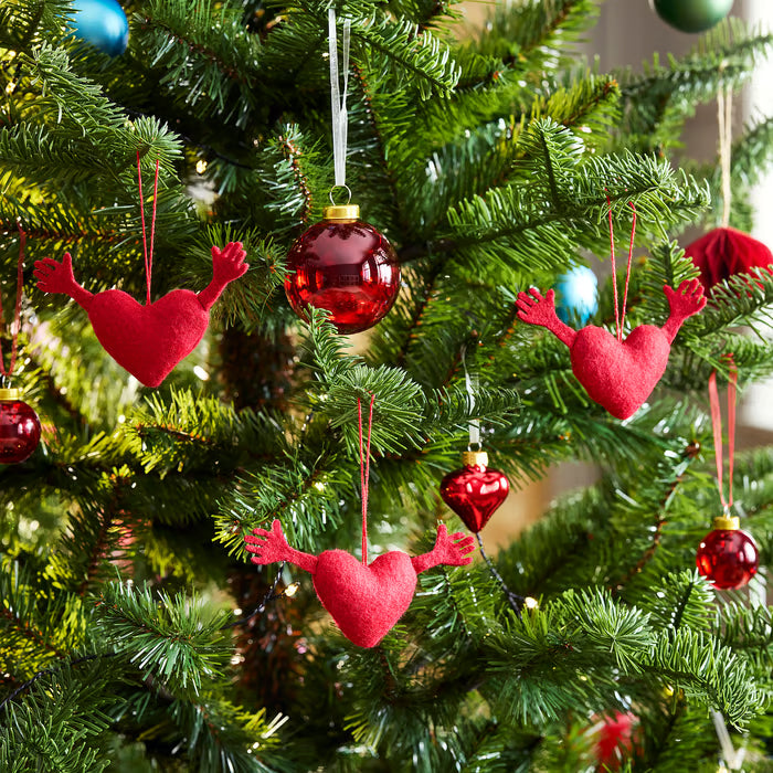 IKEA VINTERFINT Tree ornament, heart-shaped red