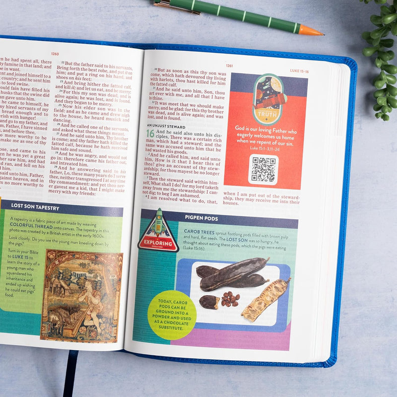 KJV Explorer Bible for Kids, Brown LeatherTouch: Placing God's Word in the Middle of God's World by Holman Bible Publishers