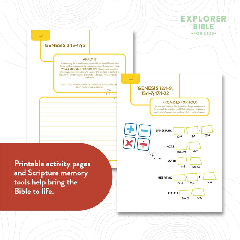 KJV Explorer Bible for Kids, Bubble Gum LeatherTouch, Indexed Placing God's Word in the Middle of God's World by Holman Bible Publishers