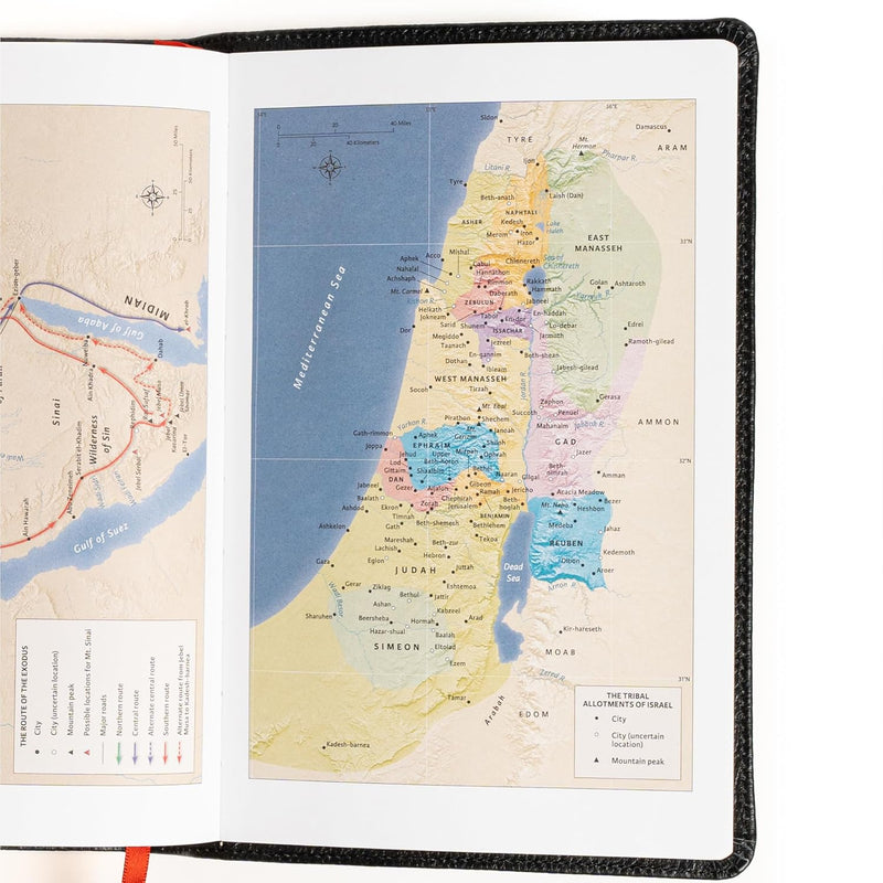 NASB Large Print Personal Size Reference Bible, Black Genuine Leather by  Holman Bibles