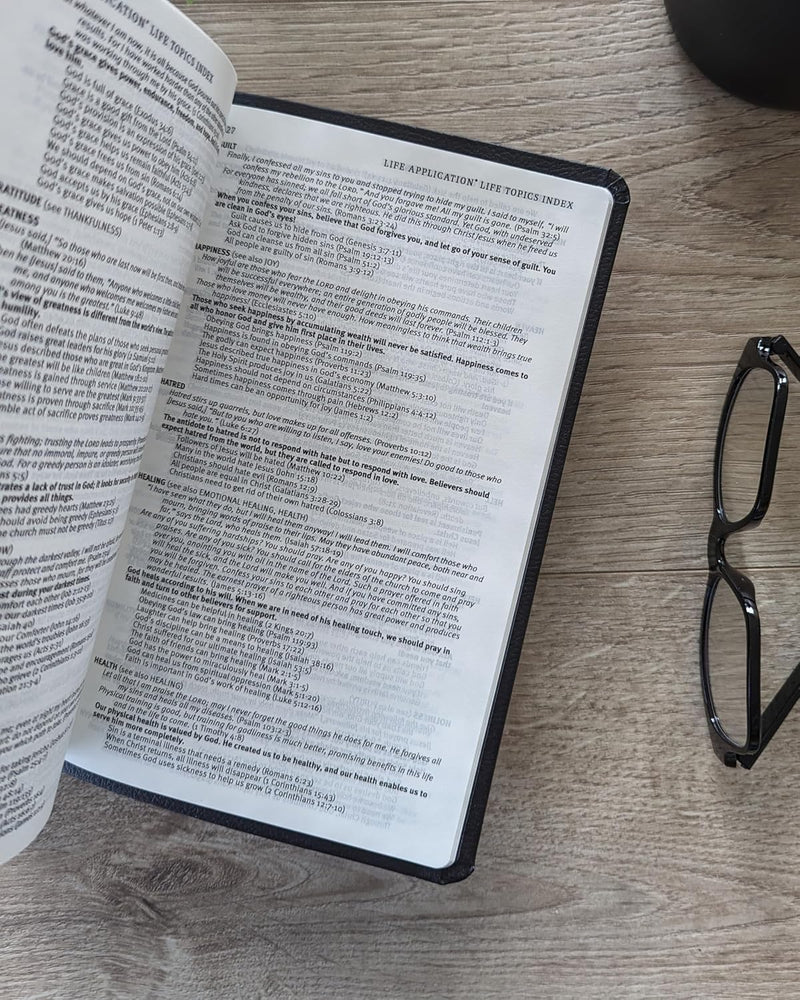 Holy Bible: New Living Translation, Trinity Cross Black  by Tyndale