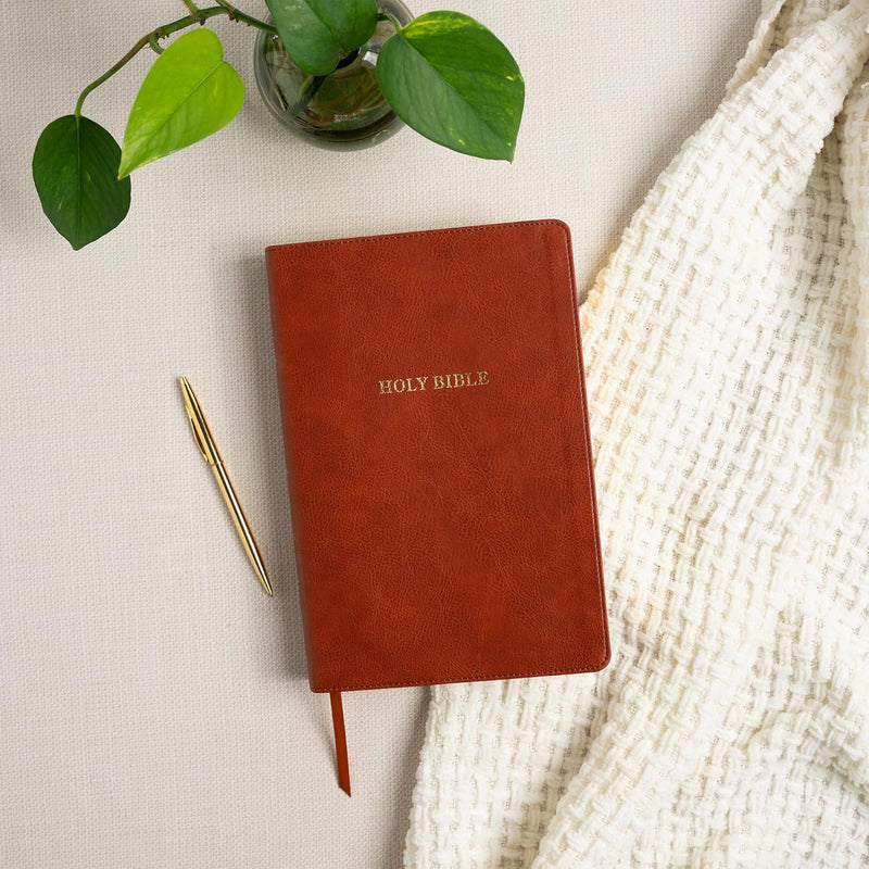Giant Print Reference Bible, Burnt Sienna LeatherTouch by Holman Bible Publishers
