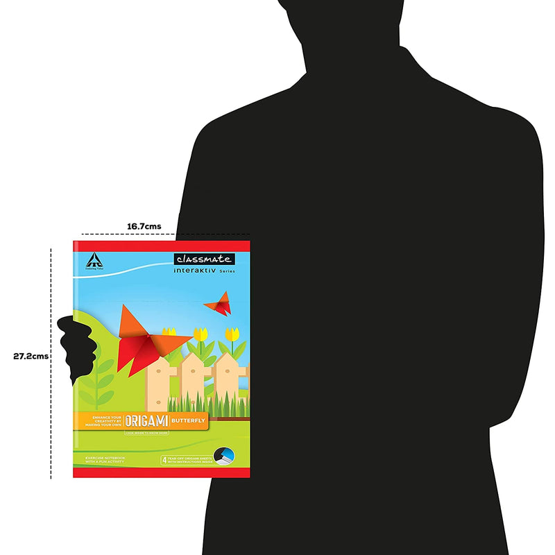 Classmate Origami Longbook - Single Line,272 X 167Mm, 172 Pages, Pack Of 12 Visit the Classmate Store