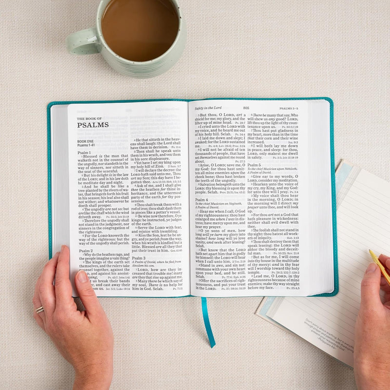 Giant Print Reference Bible, Teal LeatherTouch by Holman Bible Publishers