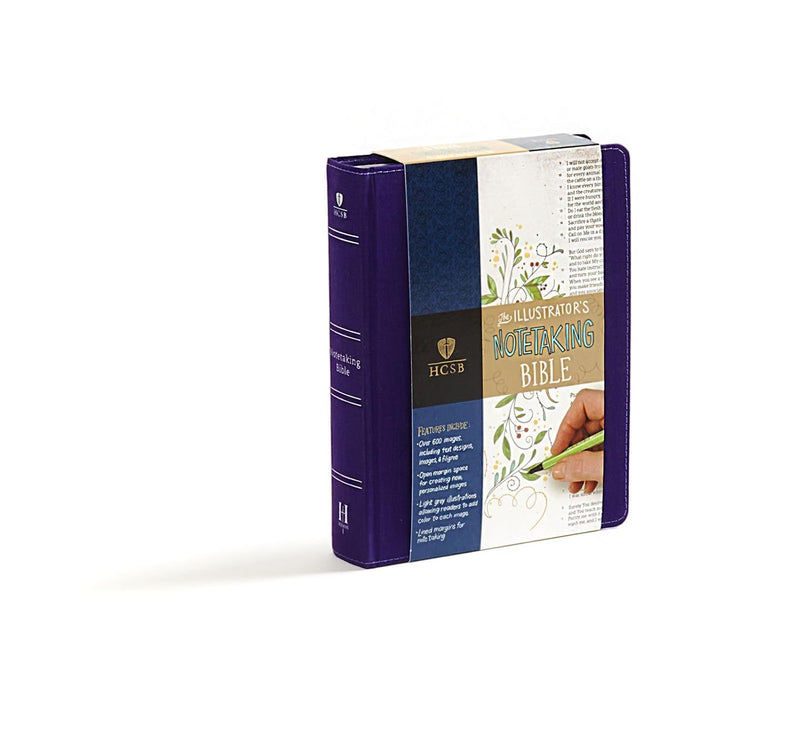 HCSB Illustrator's Note taking Bible, Purple Linen Bonded Leather by Holman Bible Staff