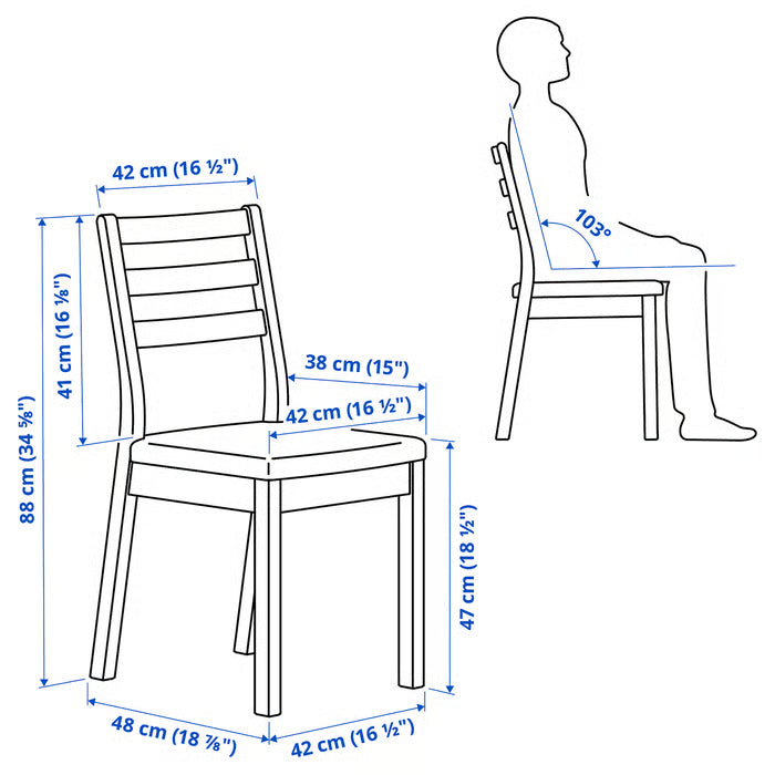 IKEA TONSTAD / TONSTAD Table and 6 chairs, oak veneer/oak effect Fridtuna light beige, 200x85 cm (78 3/4x33 1/2 ")