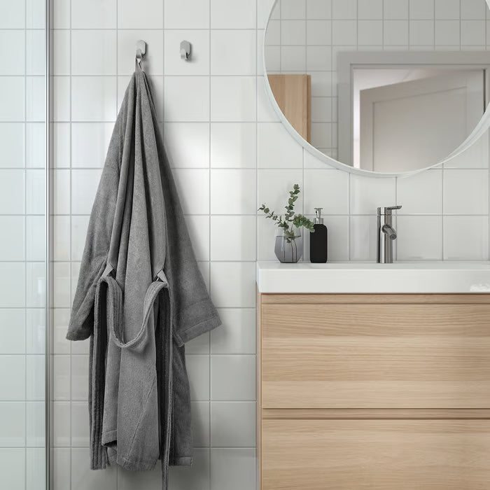 IKEA ROCKAN Bath robe, grey, S/M